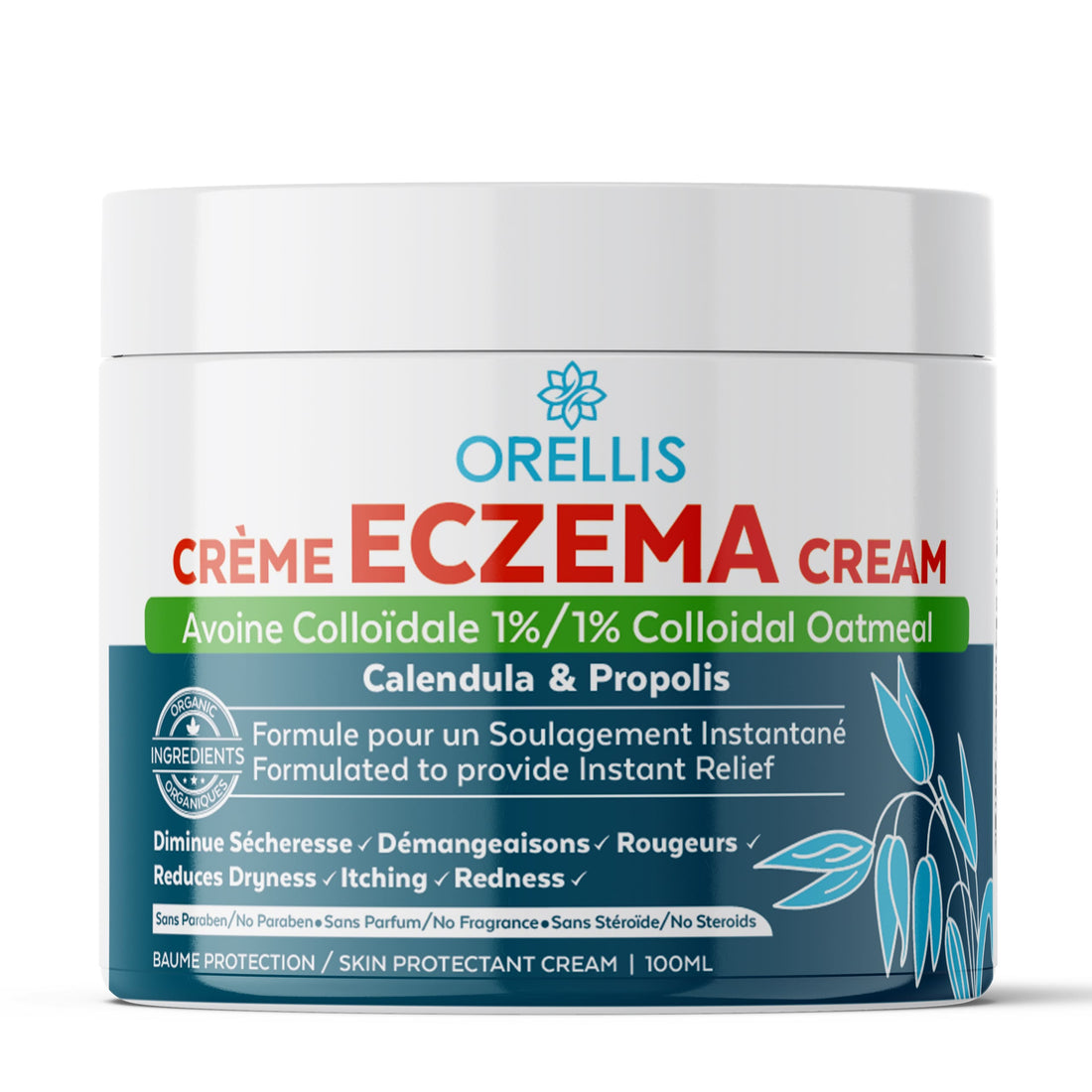 Orellis Natural Eczema Cream w/ Colloidal Oatmeal 100ml